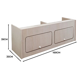 Monstershop Armoire de Rangement MDF pour Camping-Car – 100cm x 35cm x 35cm pas cher