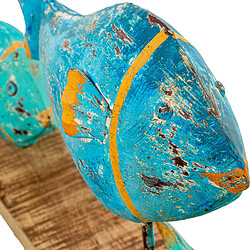 Acheter Figurine Décorative Alexandra House Living Bleu Fer Poissons 72 x 10 x 28 cm