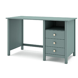 Avis Pegane Meuble de bureau, table de bureau avec 3 tiroirs coloris vert pétrole - Longueur 120 x Profondeur 54 x Hauteur 74 cm