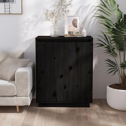 vidaXL Buffet Noir 60x34x75 cm Bois massif de pin