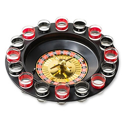 Totalcadeau Roulette à boire 16 verres shooter tapis vert râteau de croupier