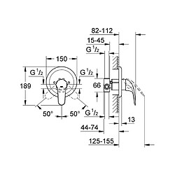 Grohe MITIGEUR MONOCOMMANDE ENCASTRE DOUCHE COMPLET DE CORPS ENCASTRÉ