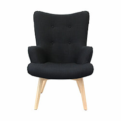 The Home Deco Factory Fauteuil de salon scandi Helsinki - Noir