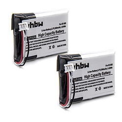 Vhbw Set de 2 batteries 500mAh (3.7V) pour télephone fixe sans fil Philips MC-163-500 comme 5-2762, 5-2770, SL-422943. 