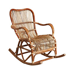 Aubry Gaspard Rocking chair en rotin naturel Paya. Rocking chair en rotin naturel Paya