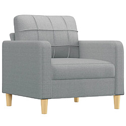 Avis vidaXL Fauteuil avec repose-pied Gris clair 60 cm Tissu