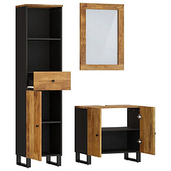 Avis Maison Chic Armoire de Bain | Ensemble de 3 meubles salle de bain bois manguier massif -GKD98534