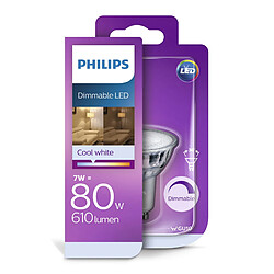 Philips Ampoule spot LED GU10 7W (80W) - blanc froid