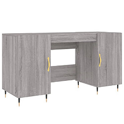 Maison Chic Bureau,Table de travail pour chambre sonoma gris 140x50x75 cm bois d'ingénierie -GKD11093