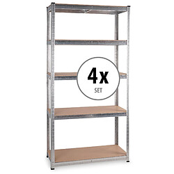 4x set Stagecaptain HR-175 Heavyrack étagère de rangement planche en bois, max. 875 kg