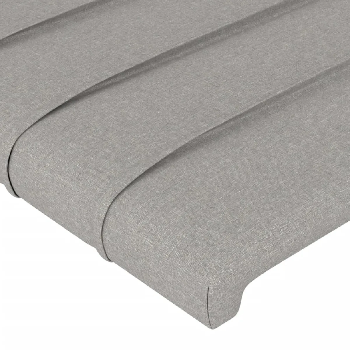 Maison Chic Tête de lit scandinave à LED,meuble de chambre Gris clair 203x16x118/128 cm Tissu -MN65503 pas cher