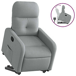 Maison Chic Fauteuil Relax pour salon, Fauteuil inclinable Gris clair Tissu -GKD83740