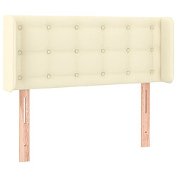 Avis Maison Chic Tête de lit scandinave à LED,meuble de chambre Crème 103x16x78/88 cm Similicuir -MN63162