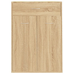 vidaXL Armoire à chaussures Chêne sonoma 60x35x84 cm Bois d'ingénierie pas cher