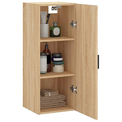 Maison Chic Armoire murale,Meuble de Rangement,Armoire Suspendue chêne sonoma 34,5x34x90 cm -MN90522 pas cher