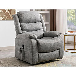 Vente-Unique Fauteuil releveur électrique en tissu gris clair NADINE 