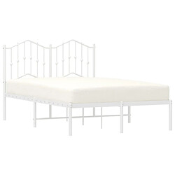 Avis Maison Chic Lit adulte - Cadre de lit métal avec tête de lit pour chambre blanc 120x200 cm -MN23460