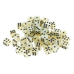 Avis 50 pcs acrylique six faces dés 12mm d6 dés pour d u0026 d dnd rpg partie crème de jeu