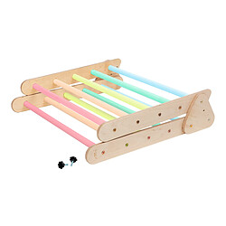 KateHaa Triangle d'escalade en bois aux couleurs pastel | Structure / Cadre d'escalade d'intérieur pour enfants | Jouets Montessori