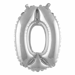 Paris Prix Ballon Gonflable Métallisé Chiffre 0 40cm Argent 