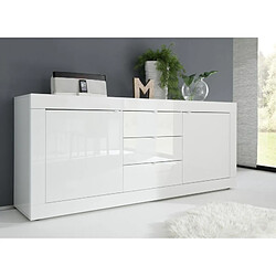 Acheter But Buffet 2 portes 3 tiroirs BRIGHT blanc laqué