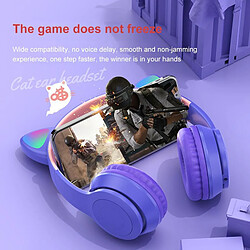 Avis GUPBOO Oreilles de chat casque sans fil Bluetooth musique casque stéréo casque avec micro enfants casque pour fille Gamer