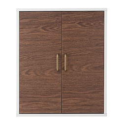 Armoire de toilette placard mural de salle de bain en bois marron / blanc Tyler Teamson Home EHF-F0011 pas cher