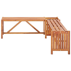 Maison Chic Banc de jardin | Banquette de jardin | Chaise Relax et jardinière 117x117x40 cm Bois solide d'acacia -MN23788