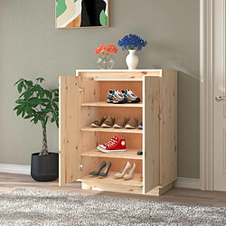 Avis Maison Chic Armoire à Chaussures,Meuble de Rangement à Chaussures 60x35x80 cm Bois de pin massif -MN89002