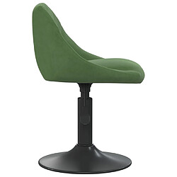 Acheter vidaXL Chaises pivotantes à manger lot de 2 vert foncé velours