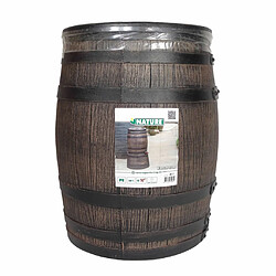 Nature Récupérateur d'eau avec aspect de bois 50 L 38x49,5 cm Marron