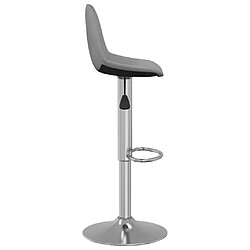 Avis vidaXL Tabourets de bar lot de 2 gris tissu