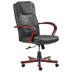 Beliani Fauteuil massant Noir DIAMOND