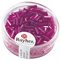 Perle Rocaille tube garniture argentée Lilas 15 g - Rayher