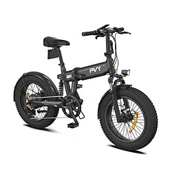 PVY Turbo Vélo Électrique - Moteur 250W Batterie 48V13AH Pneus 20" Freins à Disque Mécaniques - Gris