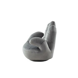 Vente-Unique Fauteuil main enfant pivotant en velours CATCHY - Anthracite pas cher