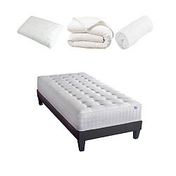 Olympe Literie Pack Apollon Pack Prêt à dormir APOLLON 90x190 cm | Matelas Mémoire de forme + Sommier + Accessoires