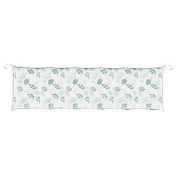 Acheter Maison Chic Coussin Confort | pouf | Coussin de banc de jardin motif de feuilles 180x50x7 cm -GKD83488