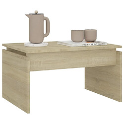 Avis vidaXL Table basse chêne sonoma 68x50x38 cm bois d'ingénierie