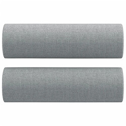 Acheter vidaXL Canapé 2 places avec oreillers gris clair 140 cm tissu