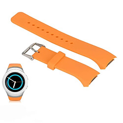 Wewoo Bracelet de montre couleur unie avec dragonne pour Galaxy Gear S2 R720 (Orange) 