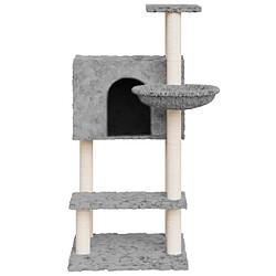 Acheter Arbre à chat avec griffoirs,niche pour chat en sisal Gris clair 108,5 cm -MN14957