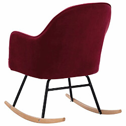 Maison Chic Chaise à bascule | Fauteuil Relax, design moderne Rouge bordeaux Velours -GKD17840 pas cher