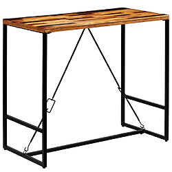 Avis vidaXL Table de bar Bois de récupération massif 120x60x106 cm