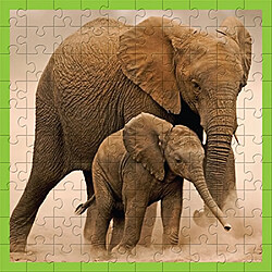 Avis Puzzle 100 pièces Bébé Elephant WWF