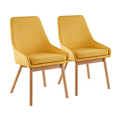 Habitat Et Jardin Lot de 2 chaises Tamiko - Jaune 