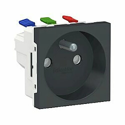 prise de courant - 2p+t - bornes auto - anthracite - schneider electric nu305954 