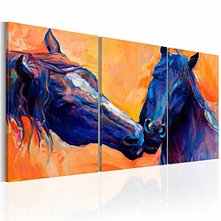 Paris Prix Tableau Imprimé Blue Horses 30 x 60 cm 