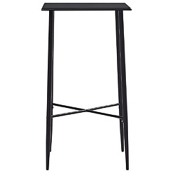 vidaXL Table de bar Noir 60x60x111 cm MDF