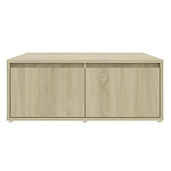 Avis vidaXL Table basse chêne sonoma 80x80x31 cm bois d'ingénierie